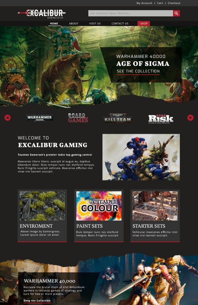 Excalibur Gaming Website