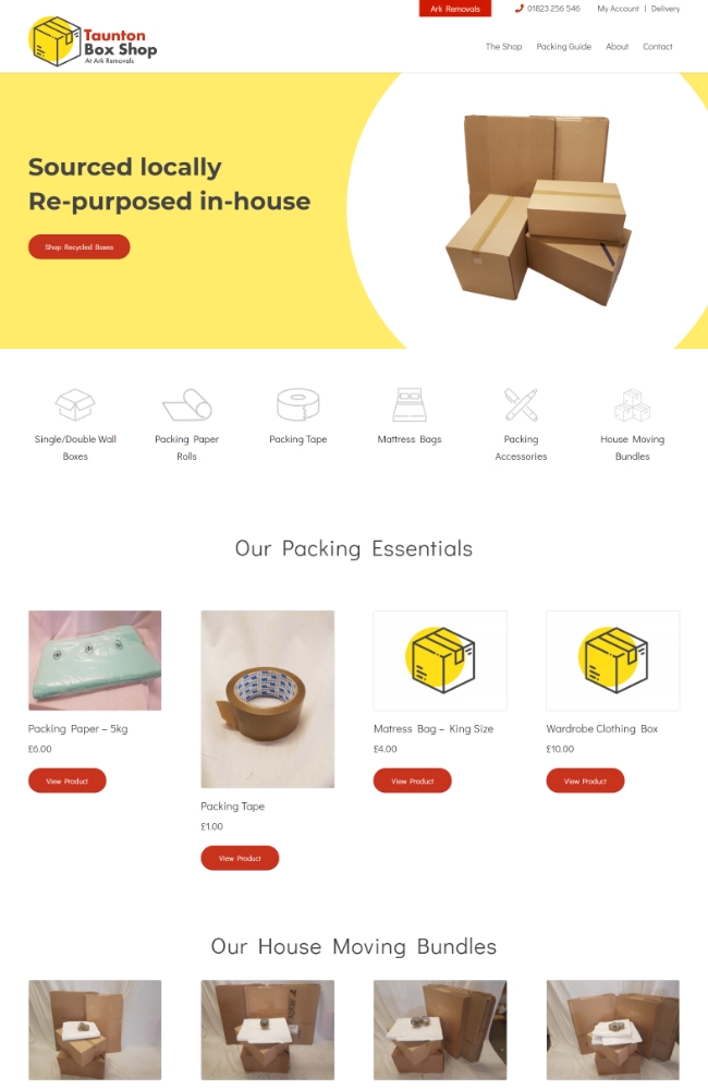 Taunton Box Shop Website